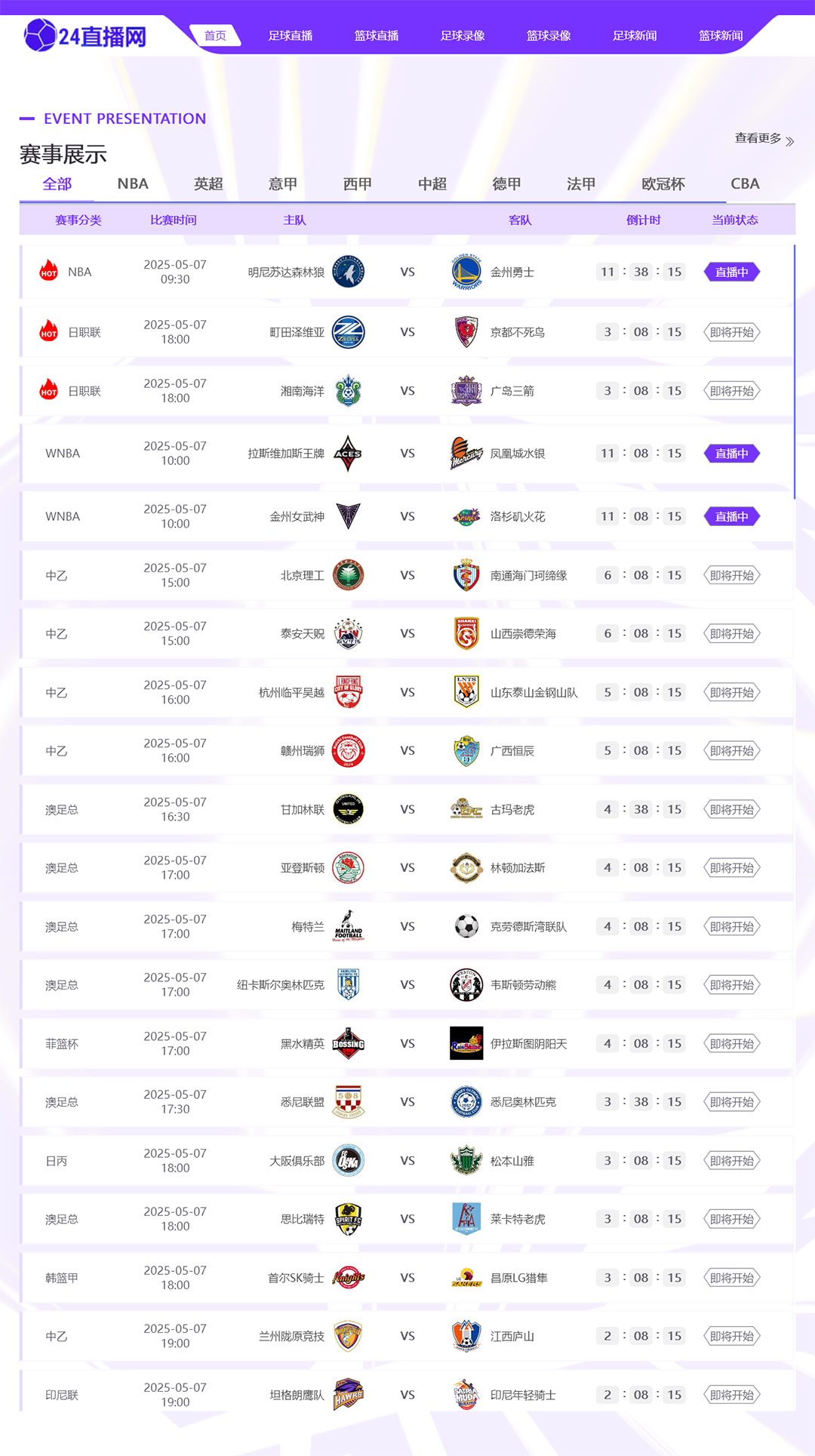 NBA足球赛事直播源码体育直播M32模板赛事源码